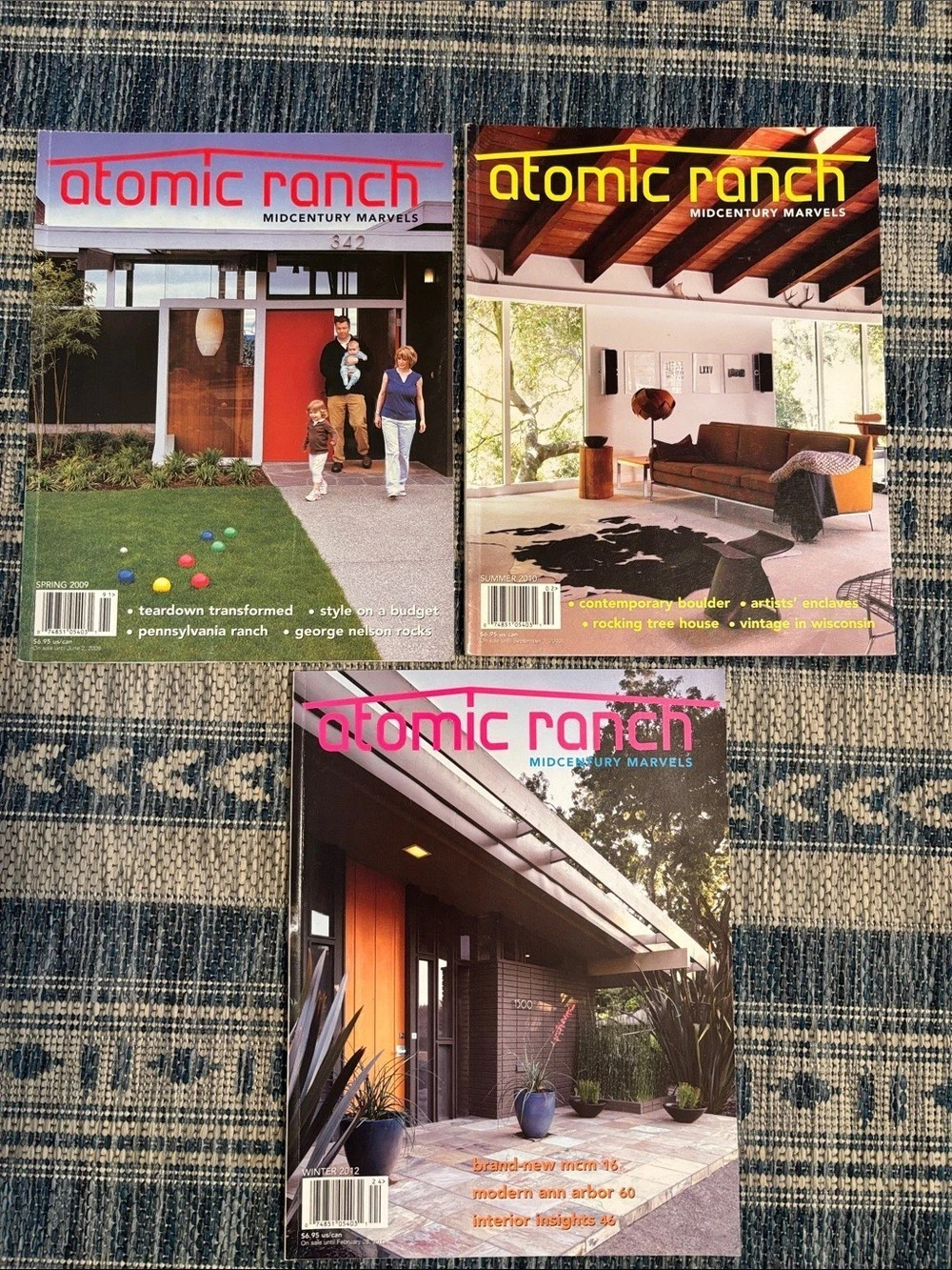 Atomic Ranch magazine collection 3 Issues Multicolor